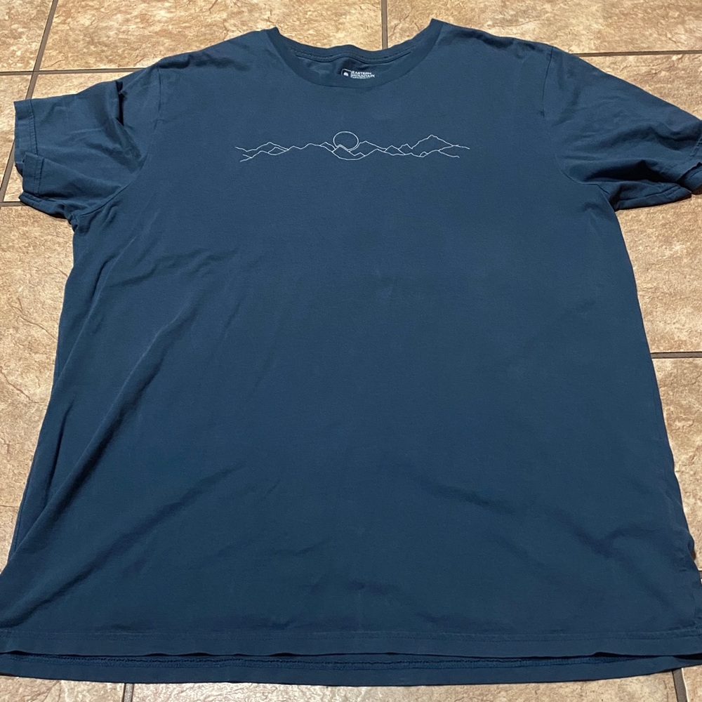 Eastern Mountain Sports Men's Navy Blue Short Sleeve Graphic Tee Summer Fall